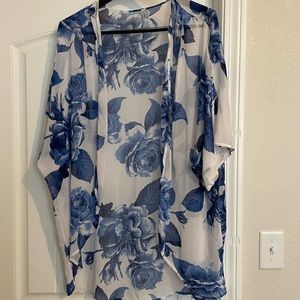 Blue Floral Kimono